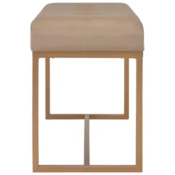 Banquette Pouf Tabouret Meuble Banc 80 Cm Beige Velours 3002049 -Sominova Soldes Boutique banc bout de lit malle et coffre 8842987