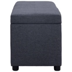 Banquette Pouf Tabouret Meuble Banc Avec Compartiment De Rangement 116 Cm Gris Foncé Polyester 3002126 10 Banquette Pouf Tabouret Meuble Banc Avec Compartiment De Rangement 116 Cm Gris Foncé Polyester 3002126 -Sominova Soldes Boutique banc bout de lit malle et coffre 9162883