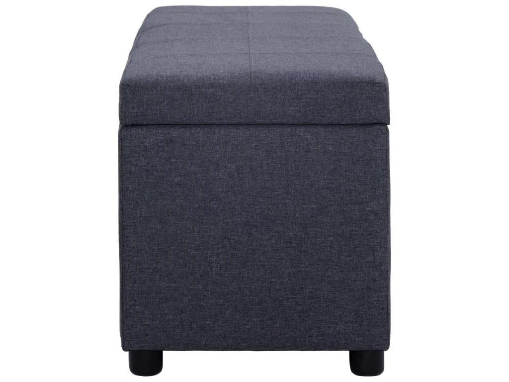 Banquette Pouf Tabouret Meuble Banc Avec Compartiment De Rangement 116 Cm Gris Foncé Polyester 3002126 6 Banquette Pouf Tabouret Meuble Banc Avec Compartiment De Rangement 116 Cm Gris Foncé Polyester 3002126 – Image 4