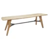 Banc Bois Plaqué Chêne Pieds Chêne Massif Et Métal 160cm - NATTE 6724 -Sominova Soldes Boutique banc bout de lit malle et coffre 9224283