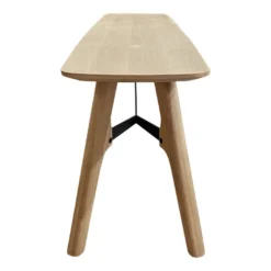 Banc Bois Plaqué Chêne Pieds Chêne Massif Et Métal 160cm - NATTE 6724 10 Banc Bois Plaqué Chêne Pieds Chêne Massif Et Métal 160cm - NATTE 6724 -Sominova Soldes Boutique banc bout de lit malle et coffre 9224289