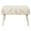 SKULLY - Banc Scandinave Beige Motifs Imitation Fourrure