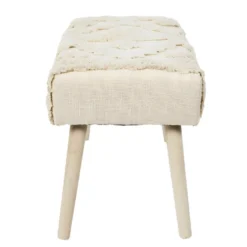 SKULLY - Banc Scandinave Beige Motifs Imitation Fourrure -Sominova Soldes Boutique banc bout de lit malle et coffre 9872979