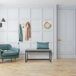 ALESSIA - Banc Avec Assise Velours Côtelé Gris -Sominova Soldes Boutique banc bout de lit malle et coffre 9873733