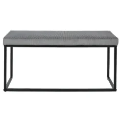 ALESSIA - Banc Avec Assise Velours Côtelé Gris -Sominova Soldes Boutique banc bout de lit malle et coffre 9873735