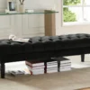 Banc RINALDO - Velours Noir 2 Banc RINALDO - Velours Noir -Sominova Soldes Boutique banc bout de lit 278515