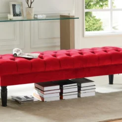 Banc RINALDO - Velours Rouge