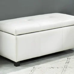 Banc Coffre Simili FILIPPO - Blanc