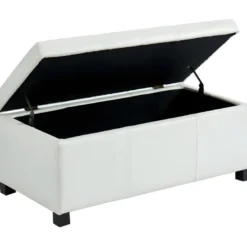 Banc Coffre Simili FILIPPO - Blanc -Sominova Soldes Boutique banc bout de lit 324485