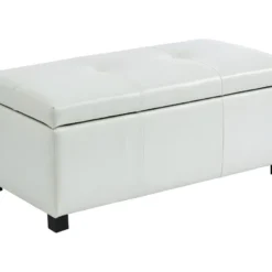 Banc Coffre Simili FILIPPO - Blanc -Sominova Soldes Boutique banc bout de lit 324487