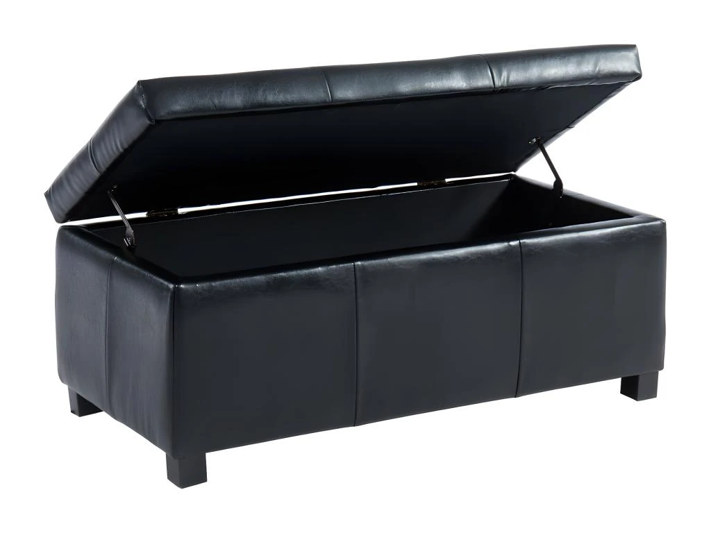 Banc Coffre Simili FILIPPO - Noir 5 Banc Coffre Simili FILIPPO - Noir – Image 3