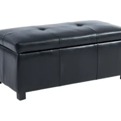 Banc Coffre Simili FILIPPO - Noir 11 Banc Coffre Simili FILIPPO - Noir -Sominova Soldes Boutique banc bout de lit 346105