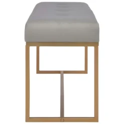 Banquette Pouf Tabouret Meuble Banc 120 Cm Gris Velours 3002066 -Sominova Soldes Boutique banc 10881049