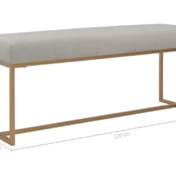 Banquette Pouf Tabouret Meuble Banc 120 Cm Gris Velours 3002066 -Sominova Soldes Boutique banc 10881053