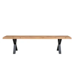 Toulon - Banc En Bois Avec Pieds En X L180cm - Couleur - Bois Clair