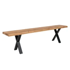 Toulon - Banc En Bois Avec Pieds En X L180cm - Couleur - Bois Clair -Sominova Soldes Boutique banc 13281927