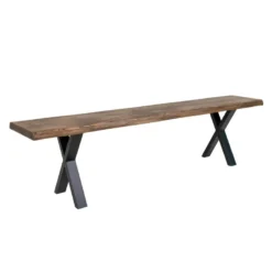 Toulon - Banc En Bois Avec Pieds En X L180cm - Couleur - Bois Foncé -Sominova Soldes Boutique banc 13282017