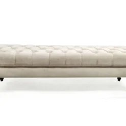 Banquette Capitonnée Marilyn Velours Taupe -Sominova Soldes Boutique banc 13685969