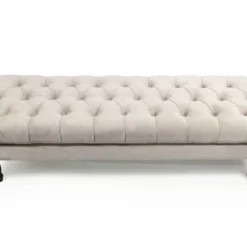 Banquette Capitonnée Marilyn Velours Taupe -Sominova Soldes Boutique banc 13685971