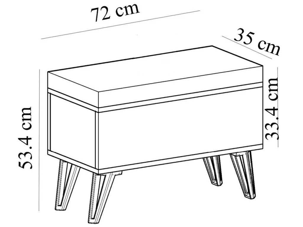 Meuble En Noyer Blanc - Vert Avec Panneaux De Particules 100% Mélaminés. 72x53,4x35 4 Meuble En Noyer Blanc - Vert Avec Panneaux De Particules 100% Mélaminés. 72x53,4x35 – Image 2