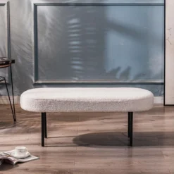 Banc En Métal Et Bouclettes Blanches 10 Banc En Métal Et Bouclettes Blanches -Sominova Soldes Boutique banc 14209789