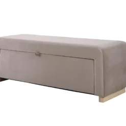 Banc Coffre - Velours - Taupe - CAPINO 16 Banc Coffre - Velours - Taupe - CAPINO -Sominova Soldes Boutique banc 14212727