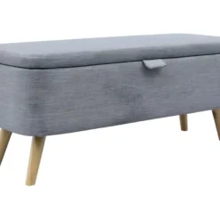 Bout De Lit Avec Rangement En Tissu Avec Pieds Bois - L101cm -Sominova Soldes Boutique banc 14639023