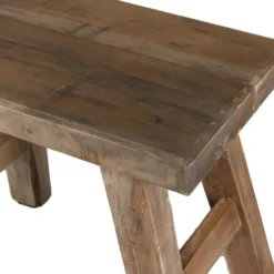 NOLAN - Set De 3 Bancs Gigognes Marrons Bois Mahogany - Esprit Brocante -Sominova Soldes Boutique banc 14639061