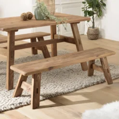 ANDRIAN - Banc 140x30cm Bois Pin Recyclé -Sominova Soldes Boutique banc 14639207