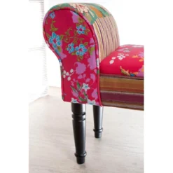 ARTHUR - Banc De Lit Rectangulaire Tissu Bohème Multicolore Pieds Bois Noir 7 ARTHUR - Banc De Lit Rectangulaire Tissu Bohème Multicolore Pieds Bois Noir -Sominova Soldes Boutique banc 14667933