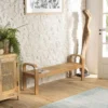 EDEN - Banc 2 Places Bois De Mindi Et Rotin Naturel -Sominova Soldes Boutique banc 14667955