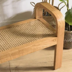 EDEN - Banc 2 Places Bois De Mindi Et Rotin Naturel -Sominova Soldes Boutique banc 14667959