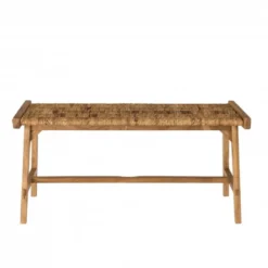 ALIDA - Banc 100x36cm Assise En Tissage D'abaca Naturel -Sominova Soldes Boutique banc 14667973
