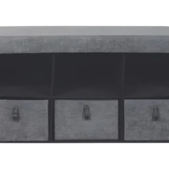 Banc-étagère à Chaussures Gris Foncé, 76,5x37,5x38,5 Cm -Sominova Soldes Boutique banc 17527017