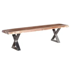 Pied En Métal Pour Banc "Lafite" 40cm Gris & Naturel