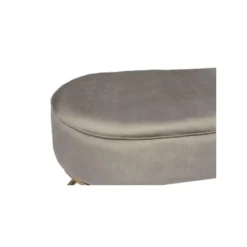 Banc Design En Velours "Athea" 105cm Taupe & Or -Sominova Soldes Boutique banc 17669889