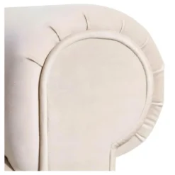 Banc Baroque Tissu Beige/Bois Blanchi - RORO -Sominova Soldes Boutique banc 17998851