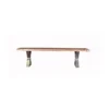 Banc En Bois Massif "Crosa" 200cm Marron & Chrome 2 Banc En Bois Massif "Crosa" 200cm Marron & Chrome -Sominova Soldes Boutique banc 19094677