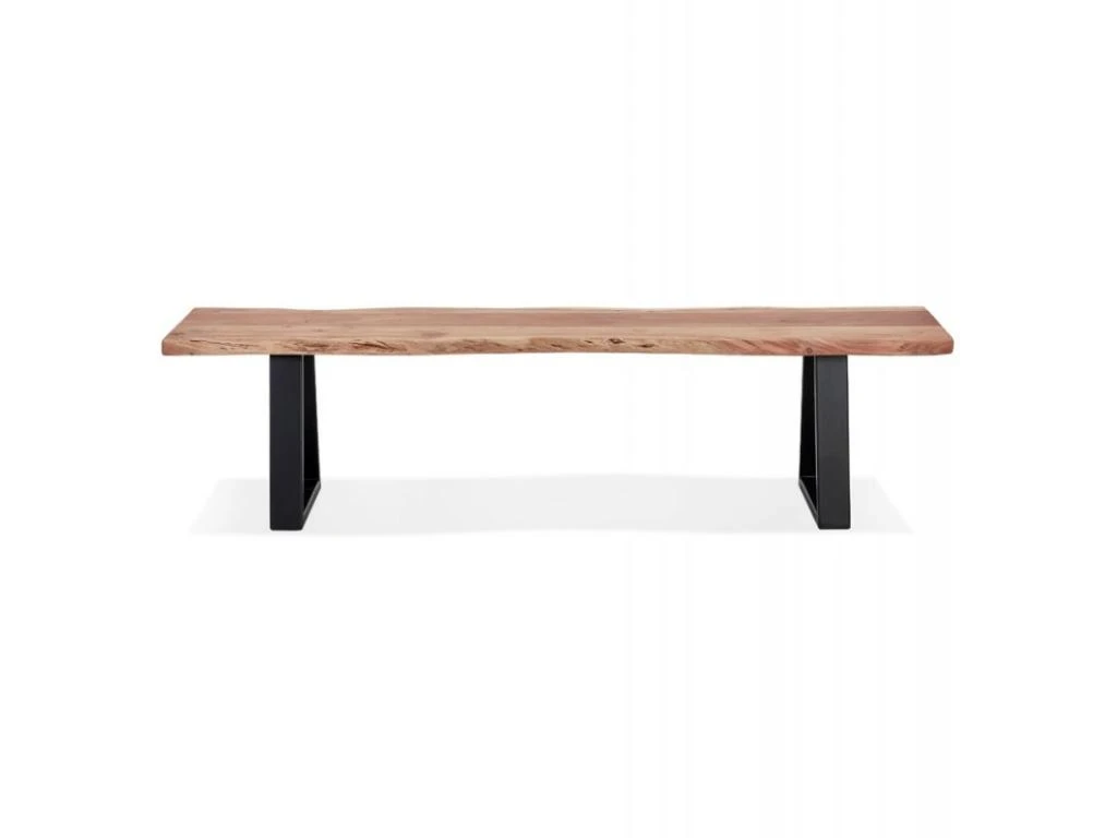 Banc Design "Azimato" 178cm Naturel & Noir 4 Banc Design "Azimato" 178cm Naturel & Noir – Image 2