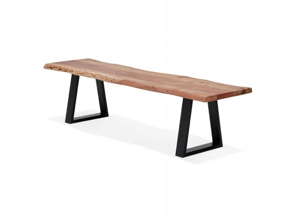 Banc Design "Azimato" 178cm Naturel & Noir 6 Banc Design "Azimato" 178cm Naturel & Noir – Image 4