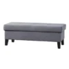Banc Coffre Tissu - MYRKA - L 120 X L 45 X H 45 Cm