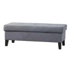 Banc Coffre Tissu - MYRKA - L 120 X L 45 X H 45 Cm