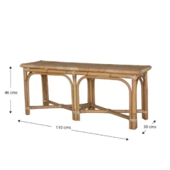 Banc Bout De Lit En Rotin Naturel Chillvert Parma 110x30x45 Cm Avec Osier Tressé 9 Banc Bout De Lit En Rotin Naturel Chillvert Parma 110x30x45 Cm Avec Osier Tressé -Sominova Soldes Boutique banc 20997537