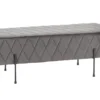 Banquette Rembourrée En Velours Gris -Sominova Soldes Boutique banc 21670959