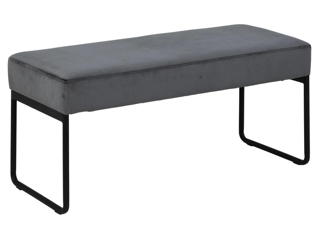 Xenia Banquette En Velours, Gris. 3 Xenia Banquette En Velours, Gris.