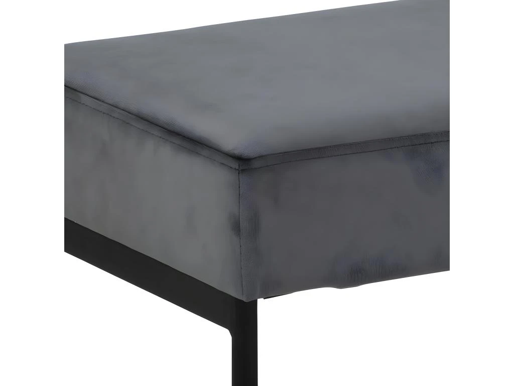 Xenia Banquette En Velours, Gris. 6 Xenia Banquette En Velours, Gris. – Image 4
