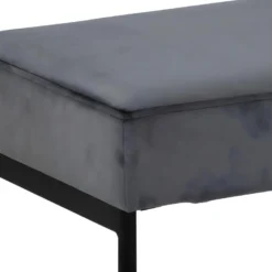 Xenia Banquette En Velours, Gris. 16 Xenia Banquette En Velours, Gris. -Sominova Soldes Boutique banc 22042873