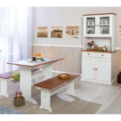 WrightC Banc, Blanc, Marron. -Sominova Soldes Boutique banc 22094323