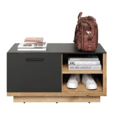 Synnax Banc 1 Claquement De Porte, 2 Tablettes Gris,chêne Décor. 10 Synnax Banc 1 Claquement De Porte, 2 Tablettes Gris,chêne Décor. -Sominova Soldes Boutique banc 22157927