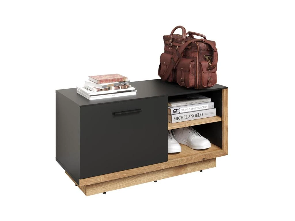 Synnax Banc 1 Claquement De Porte, 2 Tablettes Gris,chêne Décor. 7 Synnax Banc 1 Claquement De Porte, 2 Tablettes Gris,chêne Décor. – Image 5